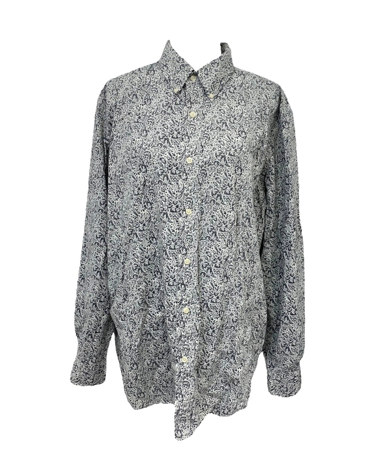 Paisley Algodón Chaps Camisas Informal Con Botones para hombres