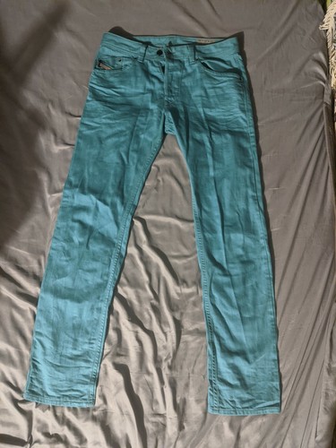 Diesel Men's Darron Slim Tapered Leg Wash 008QU Blue Turquise Jeans SZ  30x32 | eBay