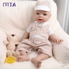 IVITA 20in Cute Boy Baby Full Body Silicone Reborn Baby Doll Kids Xmas Gifts