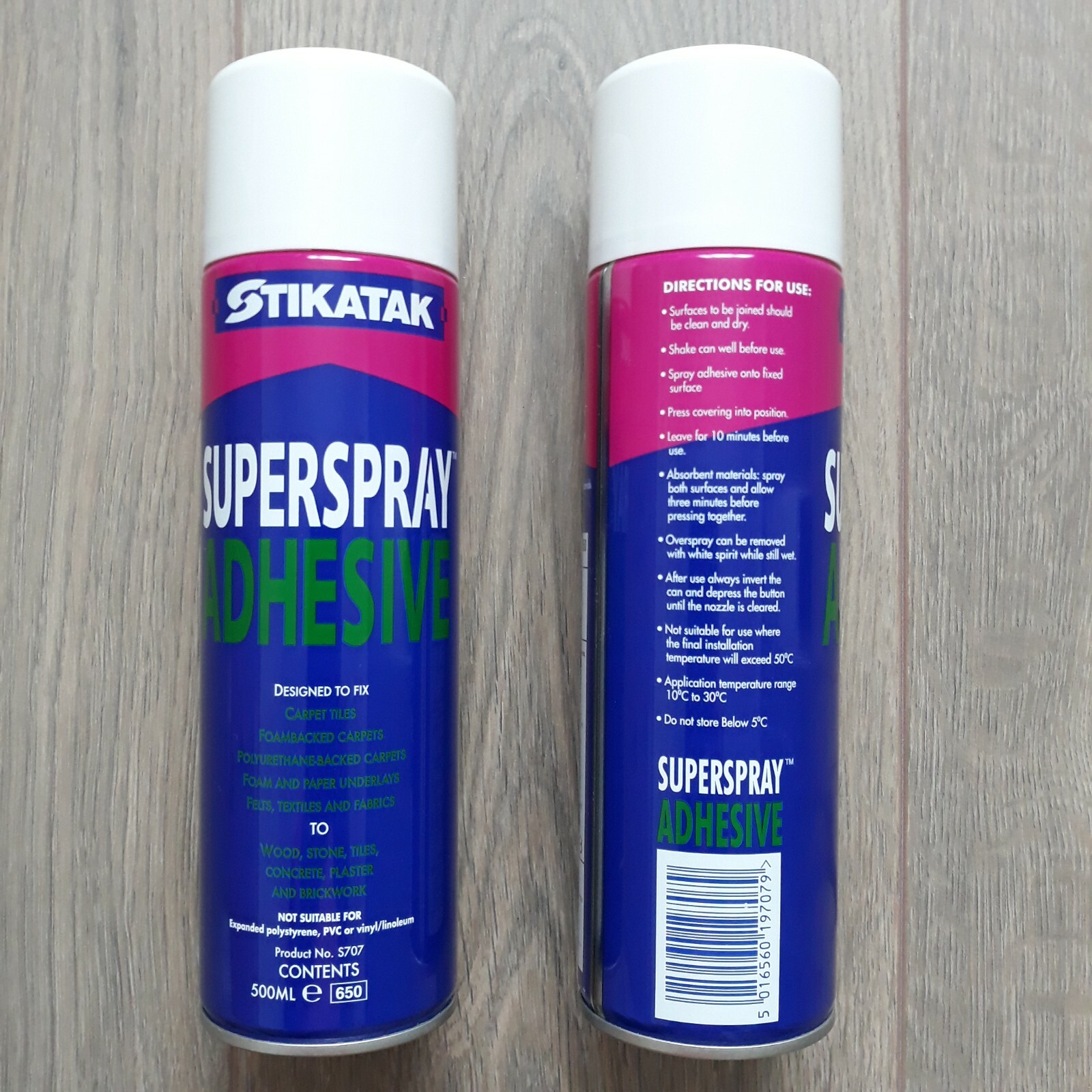 STIKATAK Spray Adhesive 2 x large 500ml Grelly UK