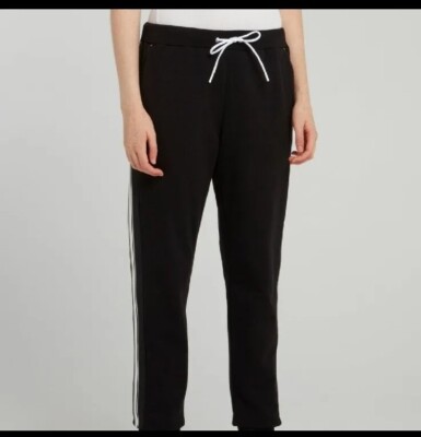 Bikkembergs Sweatpants Black w/ White Stripes - Sz XS