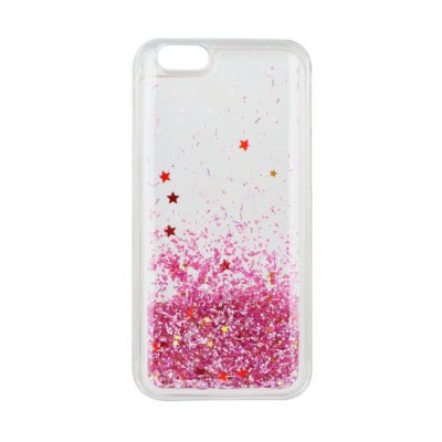 ^ Glitzer Flüssig Hülle Cover Back Sand FUN CASE Etui Schutz Apple iPhone 6 Pink