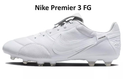Nike Premier 3 FG Soccer Cleats White Leather AT5889-100