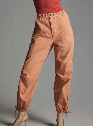 NWT Anthropologie Citizens of Humanity Luci Slouch Parachute Pants Peach XS $238 - Picture 3 of 17