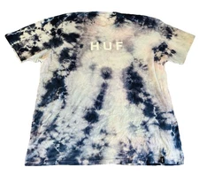 HUF Tie Dye Shirt Mens Extra Large Authentic Apparel Streetwear Tee XL