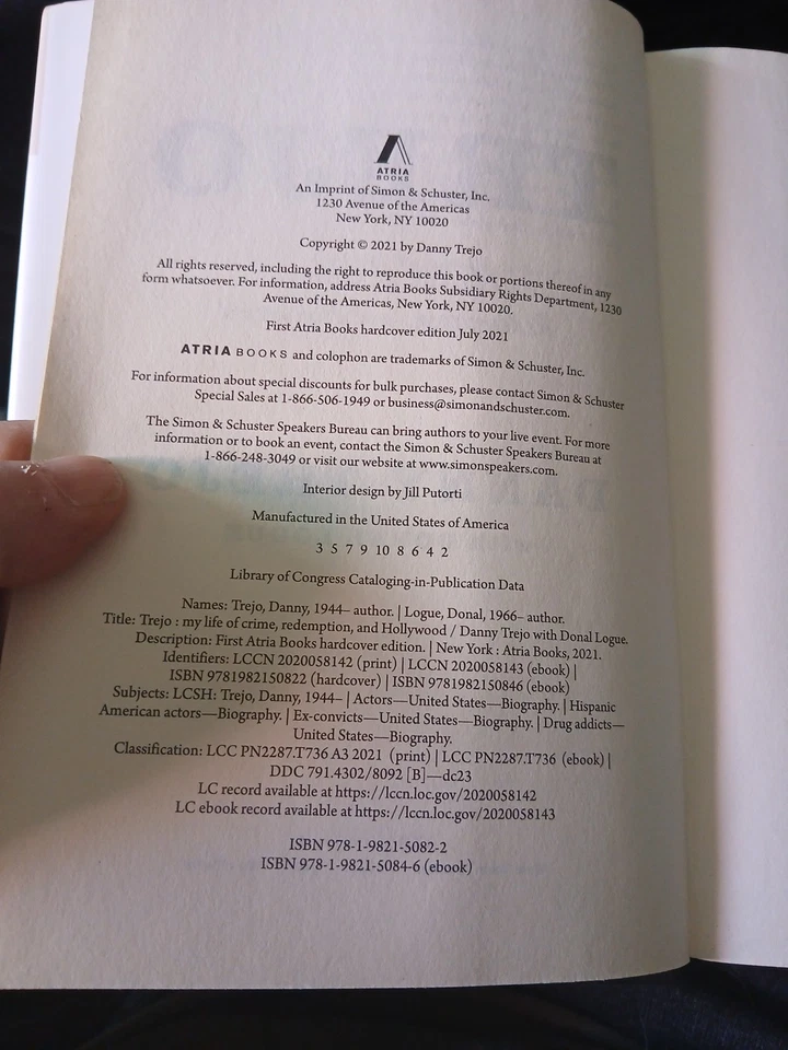 SIGNED Danny Trejo : My Life of Crime Redemption and Hollywood 1st Edition Book - Image 4 of 4