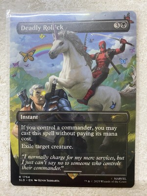 Mtg Karte Magic Secret Lair Marvel Deadpool Deadly Rollick FOIL English NM