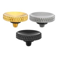 Camera Shutter Button 3pcs Shutter Release Button Knurled, Black Golden Gray