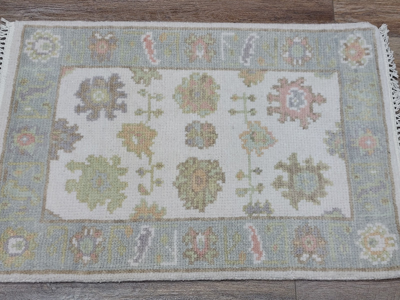 Bohemian Oushak Rug, Oushak Turkish Rug, Hand Made Contemporary Rug, 2x3 Ft