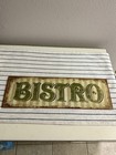 Decorative Metal Sign BISTRO Wall Kitchen Decor 15” Green Letters Farmhouse