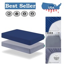 Ultra-Soft 2-Pack Fitted Crib Sheets for Standard Cribs - Perfect for Nursery