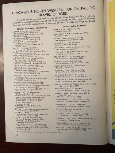 1953 Union Pacific Railroad Western Sommerreisen Reiseführer Broschüre UP West - Bild 6 von 9