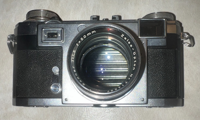 フィルムカメラ Contax IIa Carl Zeiss Sonnar 50mm Vintage Zeiss Contax IIa Camera With Sonnar Red T 50mm F/1.5 Lens