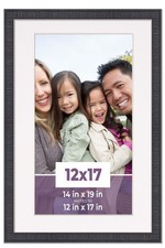 12x17 Frame Mahogany With White Picture Mat For 12x17 Photo - Mahogany 14x19 Fra