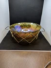 Vintage Indiana Glass Company Carnival "Marigold" iridescent Gold Bowl