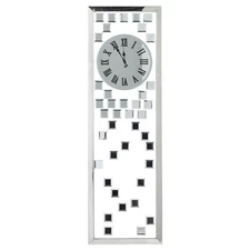 Glass Decorative Wall Clock Beveled Mirrored Wall Clock for Home, Wall Clock ...
