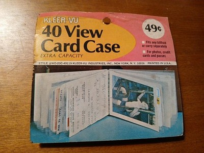 Vintage Kleer-Vu  Walet Multi-View Photo & Credit Card Case Holder  Billfold 