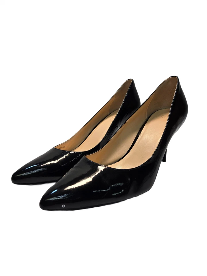 Cole Haan Prieta Pump II Pointed Toe Leather Heels Shoes Black Womens Size 10 B - Image 2 of 4