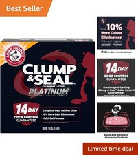 Clump Seal Platinum Cat Litter, Multi-Cat, 14-Day Odor Control, Rock-Hard C...