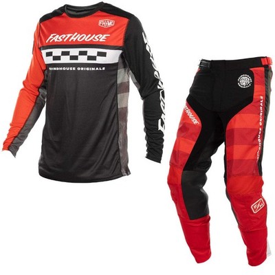 Fasthouse Grindhouse Atomic MX Kit Combo - Racing Red/Black