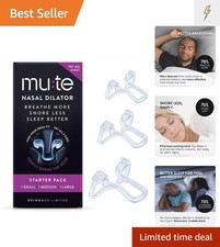 Improved Sleep  Breathing: Mute Nasal Dilator 3-Pack - Comfortable  Reusable