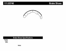 Drum Brake Shoe-Premium Brake Shoes Centric 111.03740 fits 68-71 VW Transporter