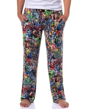 Marvel Pajama Pants Men's Heroes Hulk Captain America Iron Man Lounge Bottoms