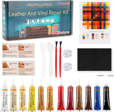 Leather and Vinyl Repair Kit 21Pcs All Leather Types Furniture Car Seats Jackets