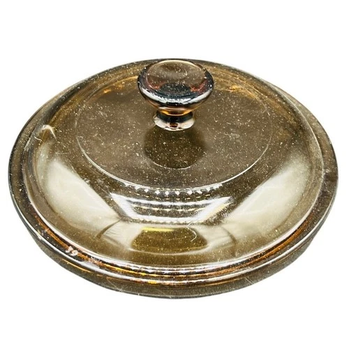 ✨VTG Pyrex Corning Vision V-1-C Amber Replacement Lid for 1.5 Liter Saucepan 7”