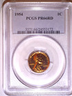 1954 PCGS PR66RD Proof Lincoln Wheat Cent - 1C - One - Old Blue Holder — photo 1