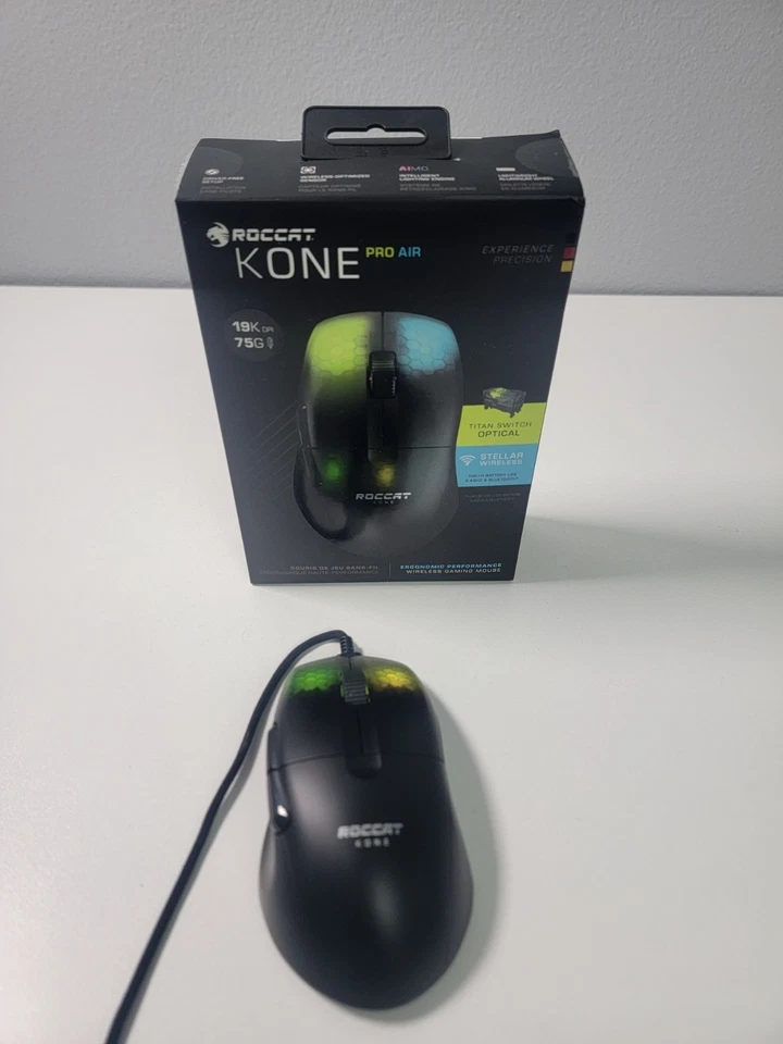 Roccat Kone Pro Air Wireless Gaming Mouse – 19K DPI – Black RGB - Image 2 of 4