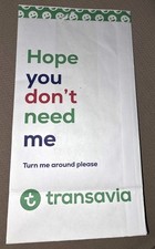 TRANSAVIA   Air Sickness Bag Kotzt&uuml;te  Airlines Spuckt&uuml;te unbenutzt  TOP