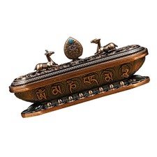Tibetan Alloy Incense Stick Censer Holder Incense Burner Decor Copper