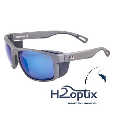 H2Optix Reef - H2009 Gunmetal Matte Grey - Blue Flash Mirror Lens - NEW