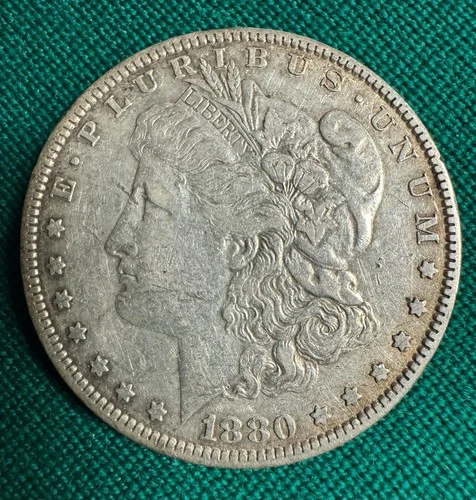 1880-O Morgan Silver Dollar ~ 90% Silver ~ Extra Fine EF Grade ~ LOW MINTAGE