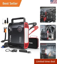 6000A Jump Starter & 150PSI Air Compressor - 27000mAh Power Pack Ready Anytime