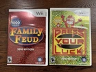 Nintendo Wii Family Feud & Press Your Luck Games 2010 Manuals Included