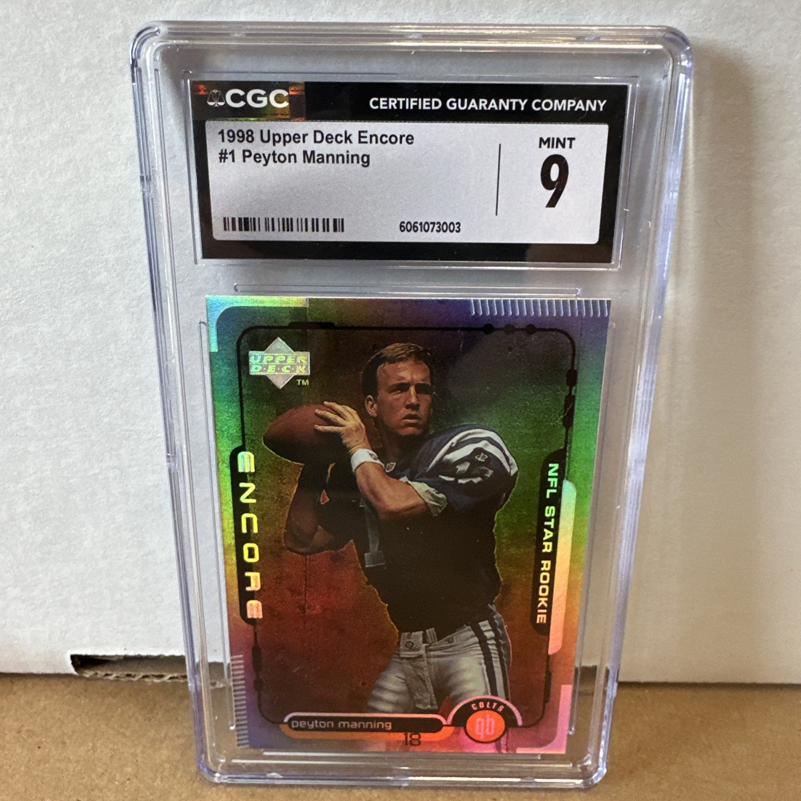 Peyton Manning Upper Deck Encore #1 Base