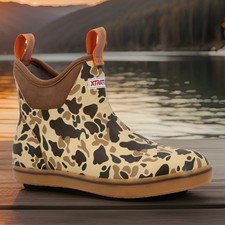 Xtratuf Men's Waterproof Ankle Deck Rubber Boots - Duck Camo, Size 10