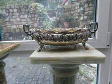 große prachtvolle Silber Schale 800 signiert M v S  Adelsbesitz 366 Gr  28 cm!  