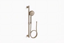 Kohler K-22178-BV 5 Inch 1.75 GPM Four-Function Handshower kit, Vibrant Brushed