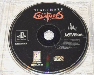 Nightmare Creatures (Sony PlayStation 1, PS1) DISC And Manual