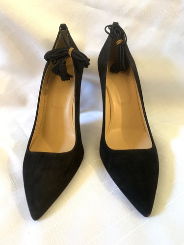 J Crew Falsetto Damen-Pumps aus Veloursleder mit Knöchelriemen schwarz $ 48 OBO! {ch} - Bild 3 von 13