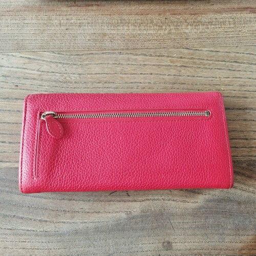 Mulberry Tree Logo Continental Red Leather Zip Wallet Purse Boxed Calf Leather - Picture 6 of 20
