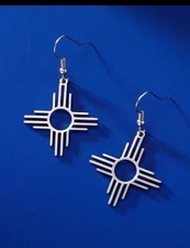 New mexico Zia Sun Dangle Earrings Stainless Steel Women Earrings Sacred Jewelry