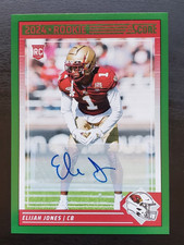 2024 Panini Score Elijah Jones Rookie Green Auto #377 Cardinals