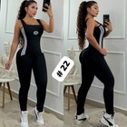 Women's Black One-Piece Activewear Jumpsuit Bodysuit Sleeveless Stretch — photo 6