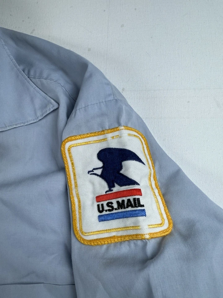 Camisa de manga corta vintage Flying Cross US Mail Carriers para hombre con parche Foto 4 de 4