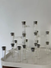 Koziol Hommage sculptural modular candelabra - 7 clear modules