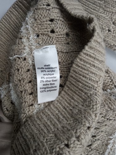 Suéter para mujer Maurices cuello capucha marrón a rayas talla pequeña con debajo de la camisa - Imagen 7 de 9